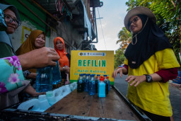 Selama empat hari pelaksanaan, pada 27–30 Juli 2026, REFILIN menyalurkan 30,6 liter produk kebutuhan rumah tangga.